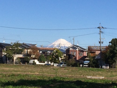 富士山が冠雪