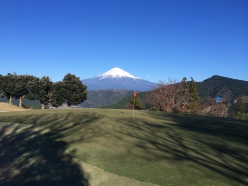 富士山とゴルフ場