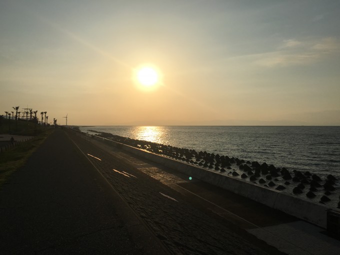 広野海浜公園からの日の出