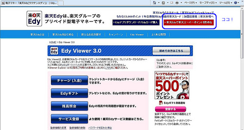 楽天Edyビューワー1