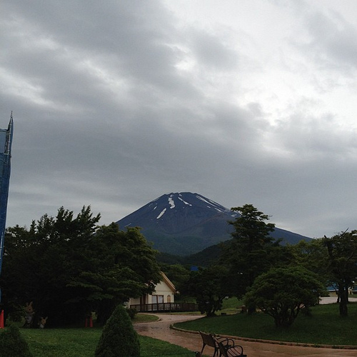 霧が晴れて、富士山がみえた！